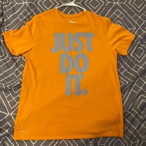 Orange & Silver Mens NIKE Shirt XL
